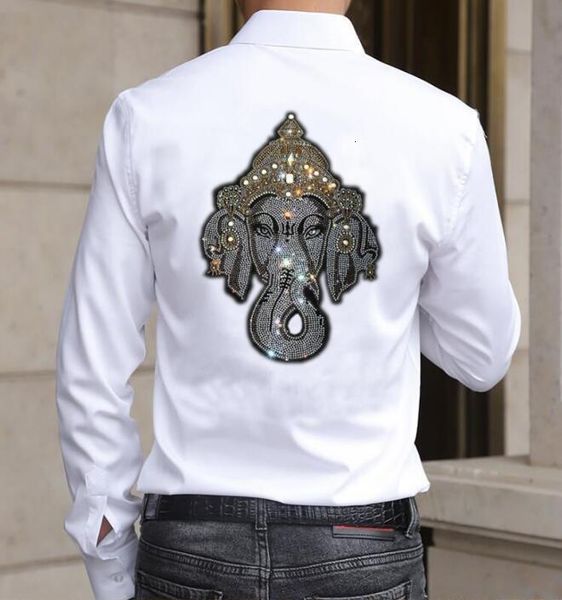 men's casual shirts 2021 designer shirts for the man strass thin premium shirt fitting long sleeve two colors man's, White;black
men's casual shirts 2021 designer shirts for the man strass thin premium shirt fitting long sleeve two colors man's, White;black