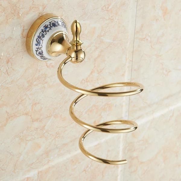 bathroom shelves hair dryer holder rack golden metal material drier storage spring blower shelf wall mounted
bathroom shelves hair dryer holder rack golden metal material drier storage spring blower shelf wall mounted