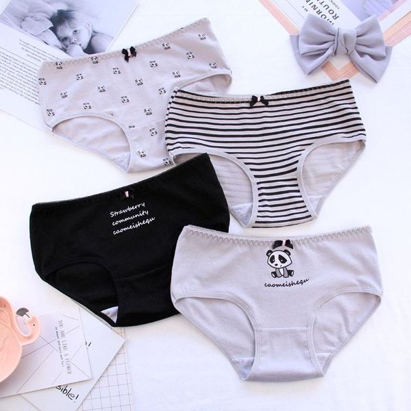 women's panties cute panda underwear cotton mid-waist briefs with crotch girl, Black;pink
women's panties cute panda underwear cotton mid-waist briefs with crotch girl, Black;pink