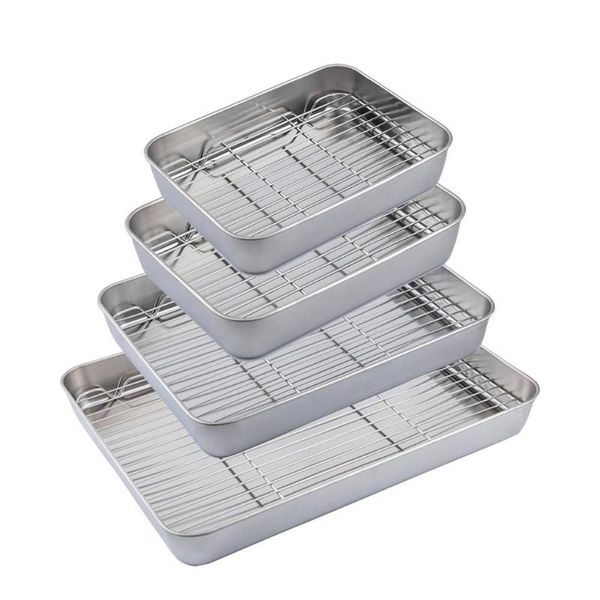 dishes & plates stainless steel baking sheet pan with rack set non-toxic biscuit rust-proof and durable removable cooling
dishes & plates stainless steel baking sheet pan with rack set non-toxic biscuit rust-proof and durable removable cooling