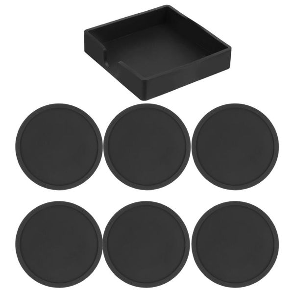 mats & pads 1 set heat resistant drink coasters silicone cups (black)
mats & pads 1 set heat resistant drink coasters silicone cups (black)