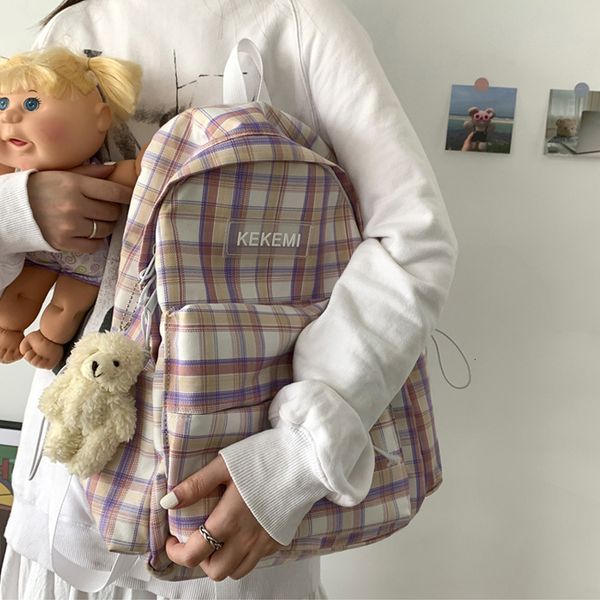 backpack female striped backpacks, student simple plaid school bag, harajuku for teenage girls, feminine fashion, kawaii travel bag 6kl6
backpack female striped backpacks, student simple plaid school bag, harajuku for teenage girls, feminine fashion, kawaii travel bag 6kl6