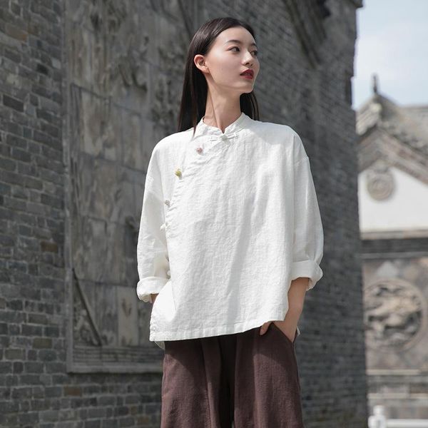 women's jackets and 2021 spring summer cotton linen wear vertical collar partial front color matching coil button long, Black;brown
women's jackets and 2021 spring summer cotton linen wear vertical collar partial front color matching coil button long, Black;brown