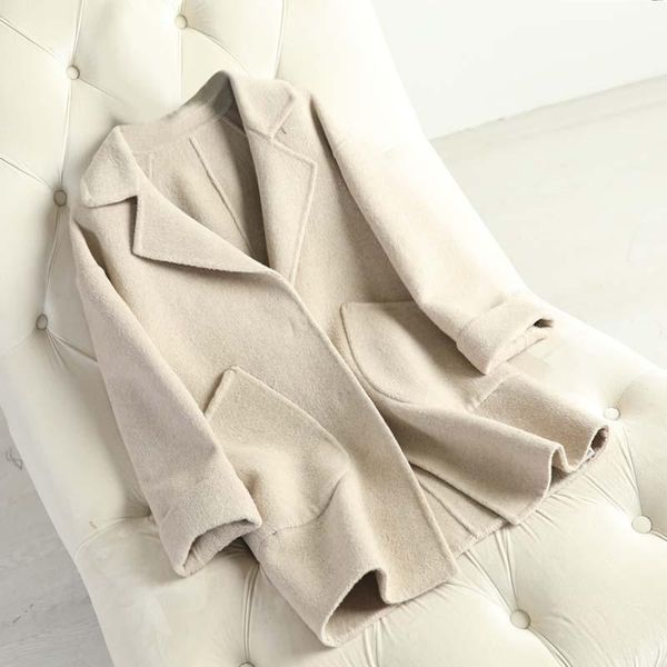 women's wool & blends in 2021 double-sided coat female long suit brought han edition show thin al 's season, Black
women's wool & blends in 2021 double-sided coat female long suit brought han edition show thin al 's season, Black