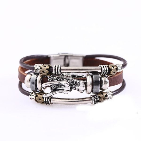 charm bracelets vintage personality faucet stainless steel men's bracelet 2021 high-quality cowhide fashion jewelry wholesale, Golden;silver
charm bracelets vintage personality faucet stainless steel men's bracelet 2021 high-quality cowhide fashion jewelry wholesale, Golden;silver