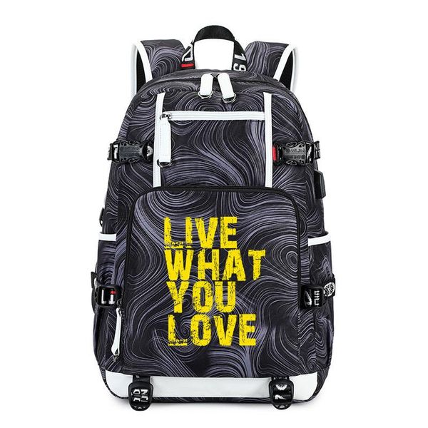 backpack live what you love motivational quotes to inspire yourself for men women student usb charge computer schoolbag
backpack live what you love motivational quotes to inspire yourself for men women student usb charge computer schoolbag