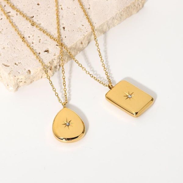 pendant necklaces 316l stainless steel waterdrop zircon star power necklace for women french elegant choker jewelry, Silver
pendant necklaces 316l stainless steel waterdrop zircon star power necklace for women french elegant choker jewelry, Silver