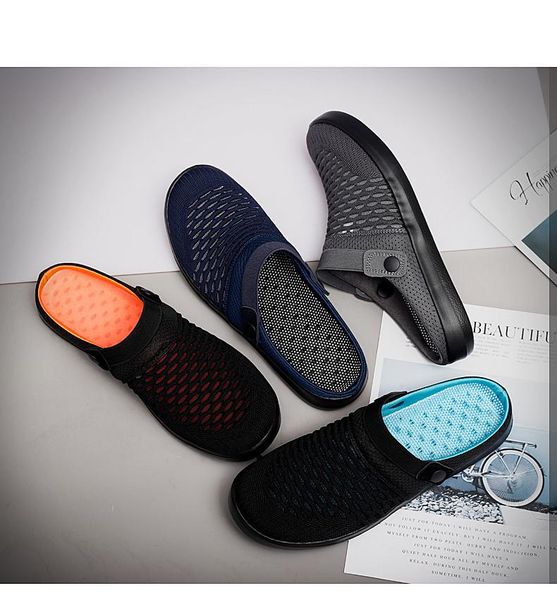 sandals 2021 breathable mesh male sandal men outdoor shoes summer fashion slides beach water slippers, Black
sandals 2021 breathable mesh male sandal men outdoor shoes summer fashion slides beach water slippers, Black