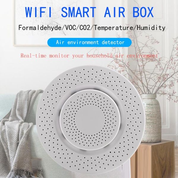 smart home control tuya wifi air box formaldehyde voc carbon dioxide temperature humidity sensor automation alarm detector quality
smart home control tuya wifi air box formaldehyde voc carbon dioxide temperature humidity sensor automation alarm detector quality