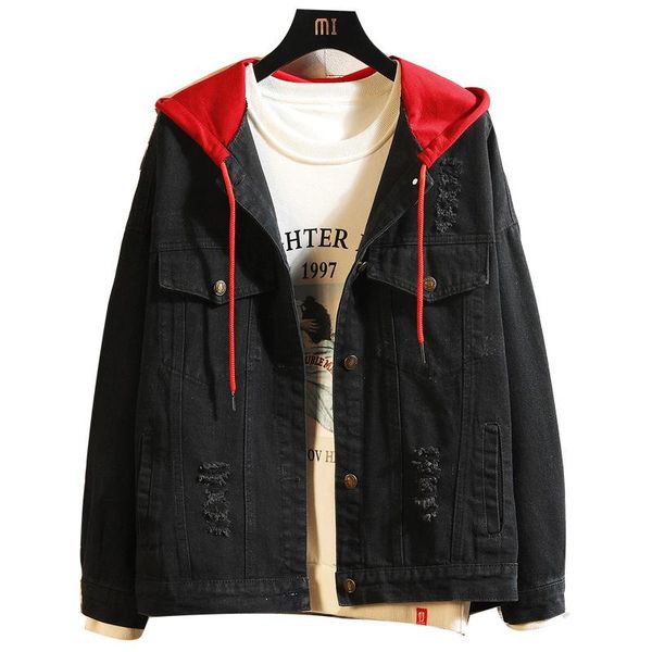 men's jackets young men denim jacket street wear hip hop hooded jean male, Black;brown
men's jackets young men denim jacket street wear hip hop hooded jean male, Black;brown