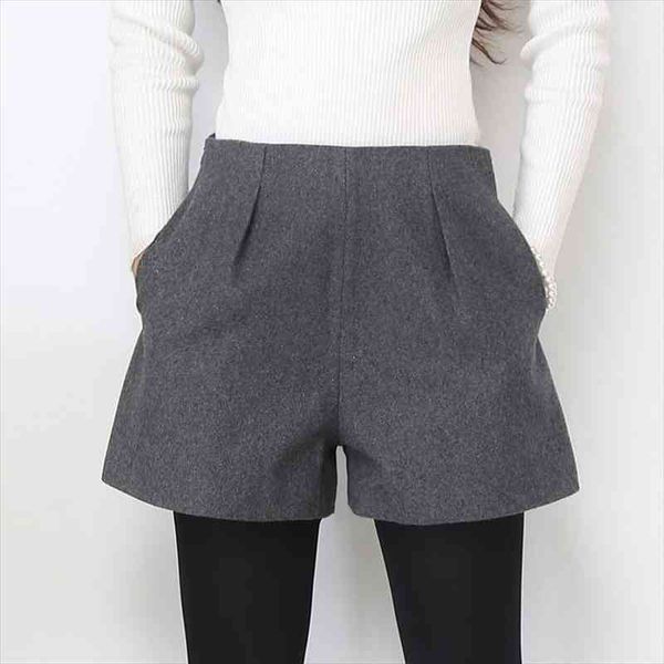 wide leg winter shorts for women wool boots shorts candy colors zip up loose pants with pockets female casual wear, White;black
wide leg winter shorts for women wool boots shorts candy colors zip up loose pants with pockets female casual wear, White;black