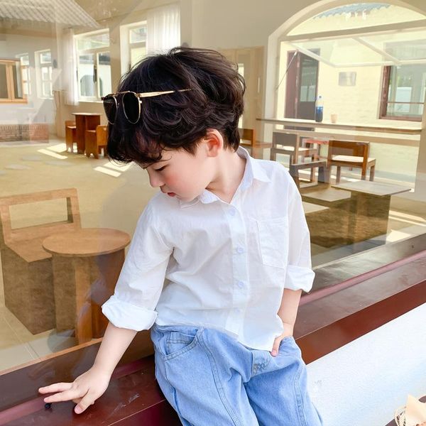 shirts spring baby boys solid color all-match kids cotton casual long sleeve simple clothes, White;black
shirts spring baby boys solid color all-match kids cotton casual long sleeve simple clothes, White;black
