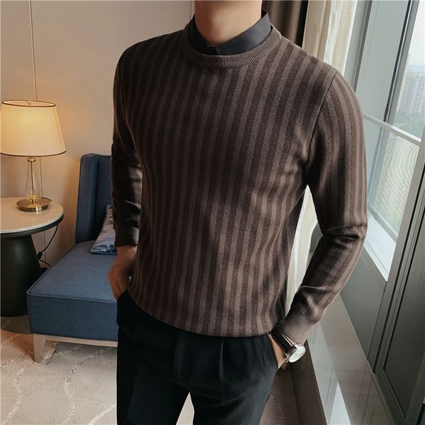 men's sweaters estilo britnico fake-2pieces negcios casual listrado camisola roupas masculinas simples ajuste fino malha pull homme plu, White;black
men's sweaters estilo britnico fake-2pieces negcios casual listrado camisola roupas masculinas simples ajuste fino malha pull homme plu, White;black