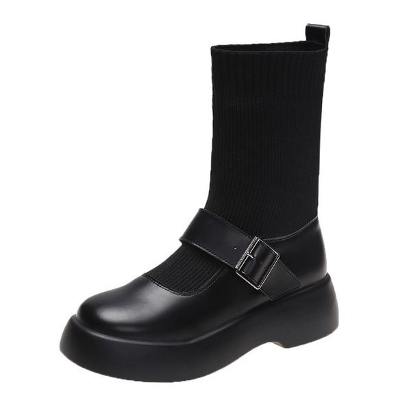 boots women ankle leather platform round toe black goth designer shoes botas mujer
boots women ankle leather platform round toe black goth designer shoes botas mujer