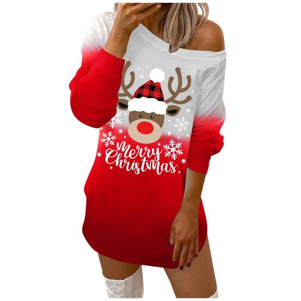 casual dresses merry christmas print elk gradient tie dye long sleeve hoodies sweatshirt dress loose off shoulder vestidos, Black;gray
casual dresses merry christmas print elk gradient tie dye long sleeve hoodies sweatshirt dress loose off shoulder vestidos, Black;gray