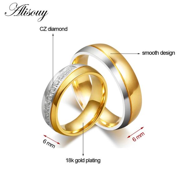 wedding rings alisouy 2021 luxurious bands ring for women men jewelry 6mm stainless steel engagement us size 5 to 13 lover, Slivery;golden
wedding rings alisouy 2021 luxurious bands ring for women men jewelry 6mm stainless steel engagement us size 5 to 13 lover, Slivery;golden