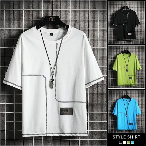 men's t-shirts men 2021 summer casual loose solid high street clothing male tee shirts fashion brand o-neck hip hop, White;black
men's t-shirts men 2021 summer casual loose solid high street clothing male tee shirts fashion brand o-neck hip hop, White;black