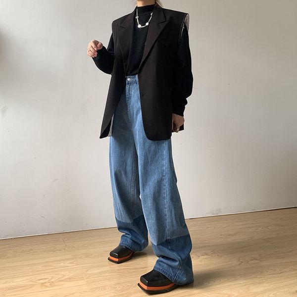women's jeans patchwork pants men and women streetwear straight washed hip hop denim trousers loose oversized for 81hl, Blue
women's jeans patchwork pants men and women streetwear straight washed hip hop denim trousers loose oversized for 81hl, Blue