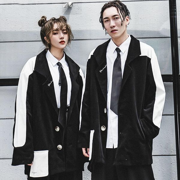 men's clothing women streetwear hip hop corduroy loose casual blazers suit jacket japan korea male vintage blazer coat suits, White;black
men's clothing women streetwear hip hop corduroy loose casual blazers suit jacket japan korea male vintage blazer coat suits, White;black