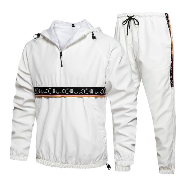 men's tracksuits hooded sweatshirt suit patchwork sports sportswear with drawstring pencil trousers casual trendy cardigan, Gray
men's tracksuits hooded sweatshirt suit patchwork sports sportswear with drawstring pencil trousers casual trendy cardigan, Gray