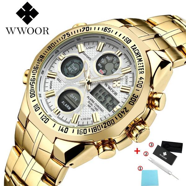 wristwatches sports military watches for men gold brand mens quartz wrist watch man digital led steel waterproof clock relogio masculino, Slivery;brown
wristwatches sports military watches for men gold brand mens quartz wrist watch man digital led steel waterproof clock relogio masculino, Slivery;brown