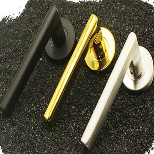 handles & pulls 1pc one side door for interior doors outside black handle golden silver without lock 
handles & pulls 1pc one side door for interior doors outside black handle golden silver without lock
