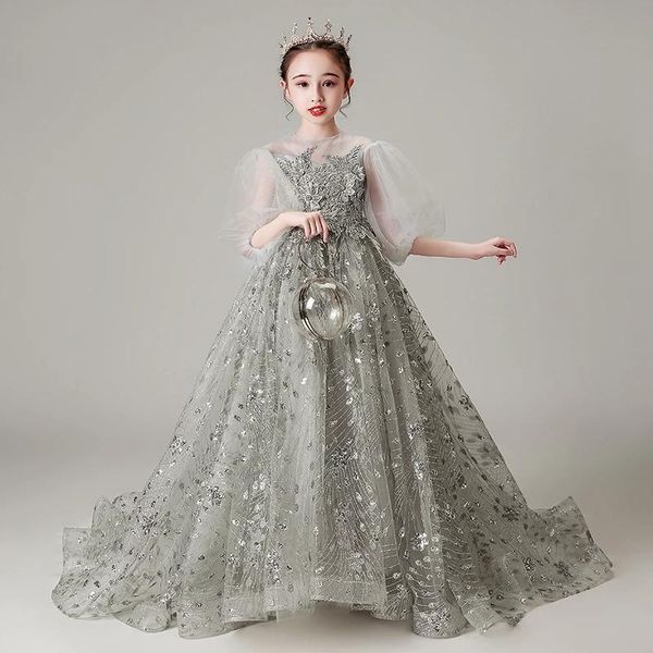 girl's dresses flower girl for weddings o neck half sleeves kids party communion appliques sequined princess dress, Red;yellow
girl's dresses flower girl for weddings o neck half sleeves kids party communion appliques sequined princess dress, Red;yellow