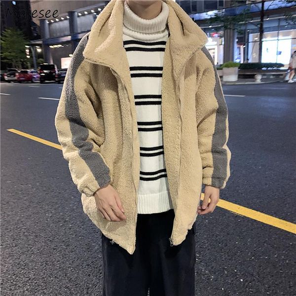 men's jackets men hooded winter lambswool soft zipper spliced coats fashion casual all-match pocket korean style students streetwear, Black;brown
men's jackets men hooded winter lambswool soft zipper spliced coats fashion casual all-match pocket korean style students streetwear, Black;brown