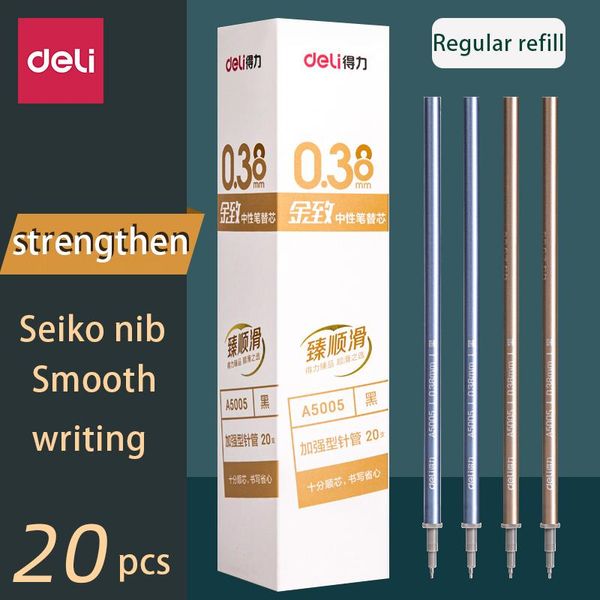 deli gel pen refill for smooth and cap 0.5mm black blue red ink 0.38mm full needle tube refills, Black;red
deli gel pen refill for smooth and cap 0.5mm black blue red ink 0.38mm full needle tube refills, Black;red