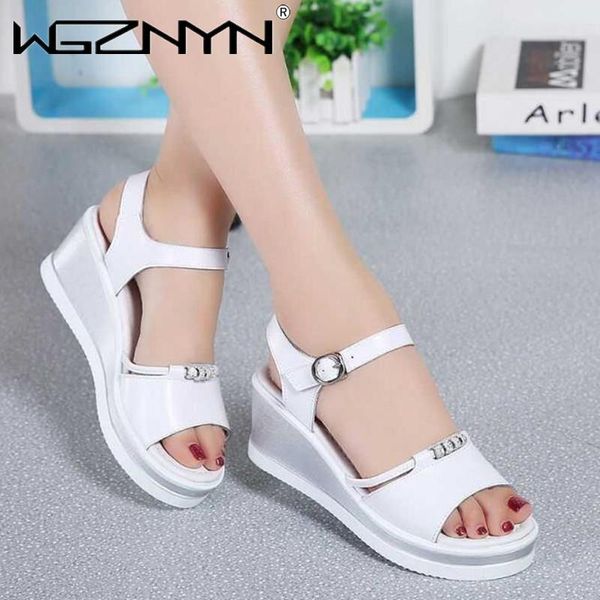 real leather wedge sandals women 2021 summer shoes waterproof platform thick bottom buckle non-slip high heel ladies, Black
real leather wedge sandals women 2021 summer shoes waterproof platform thick bottom buckle non-slip high heel ladies, Black