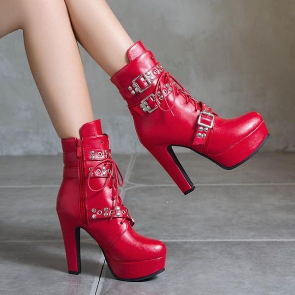 boots us4-13 womens ankle platform belt buckle block super high 12cm heel shoes warm winter plus size punk motorcycle b, Black
boots us4-13 womens ankle platform belt buckle block super high 12cm heel shoes warm winter plus size punk motorcycle b, Black