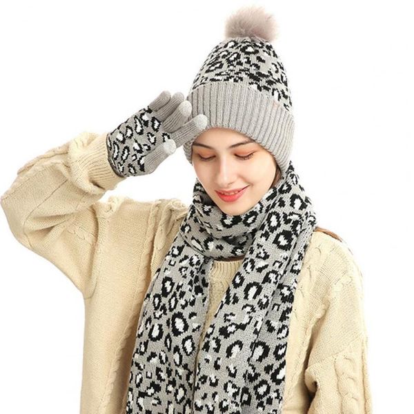 hats, scarves & gloves sets 1 set hat scarf leopard knitted thickened lining touchscreen for autumn winter, Blue;gray
hats, scarves & gloves sets 1 set hat scarf leopard knitted thickened lining touchscreen for autumn winter, Blue;gray