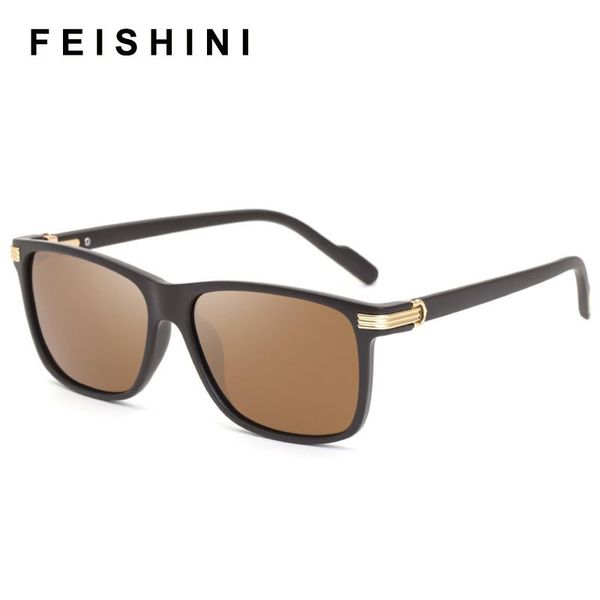 sunglasses feishini brand vintage women men polarized classic square glasses driving travel eyewear gafas oculos uv400, White;black
sunglasses feishini brand vintage women men polarized classic square glasses driving travel eyewear gafas oculos uv400, White;black