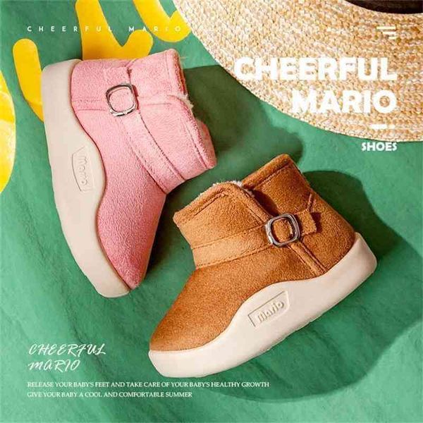 kushyshoo children's cotton shoes winter baby fleece toddler shoes boys snow boots children warm shoes kids boots girls 210326