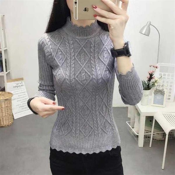 korean fashion women's sweater pull femme elegant half turtleneck knitted solid color twist pullovers basic jerseys female 211011, White;black
korean fashion women's sweater pull femme elegant half turtleneck knitted solid color twist pullovers basic jerseys female 211011, White;black