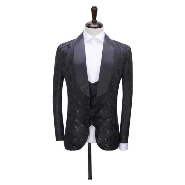 men's suits & blazers business custom black embroidered suit western slim modern fit, White;black
men's suits & blazers business custom black embroidered suit western slim modern fit, White;black