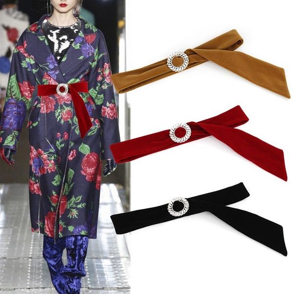 belts fashion velvet belt rhinestone ring buckle for female dress coat decorate waistband, Black;brown
belts fashion velvet belt rhinestone ring buckle for female dress coat decorate waistband, Black;brown