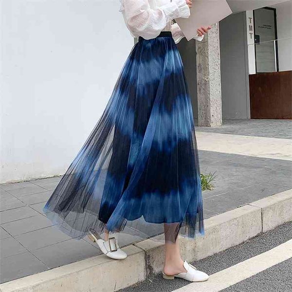 mesh elastic waist tutu skirt gradient color fashion pleated midi summer a-line high long gauze saia mujer 210601, Black
mesh elastic waist tutu skirt gradient color fashion pleated midi summer a-line high long gauze saia mujer 210601, Black