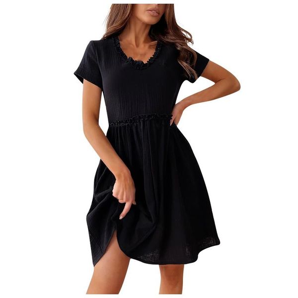 casual dresses high waist dress summer women white party fit and flare for 2021 plus size robe, Black;gray
casual dresses high waist dress summer women white party fit and flare for 2021 plus size robe, Black;gray