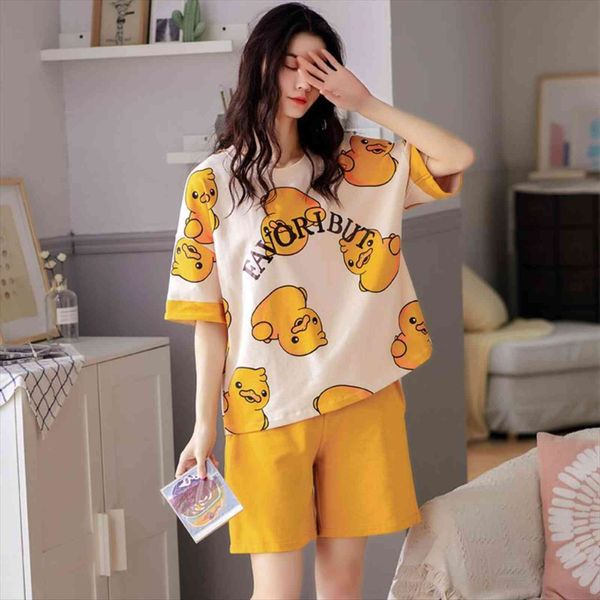 bzel cute pajamas set cartoon womens sleepwears ducks pattern comfort cotton home suits summer loose pijamas soft pyjamas nighty, Black;red
bzel cute pajamas set cartoon womens sleepwears ducks pattern comfort cotton home suits summer loose pijamas soft pyjamas nighty, Black;red