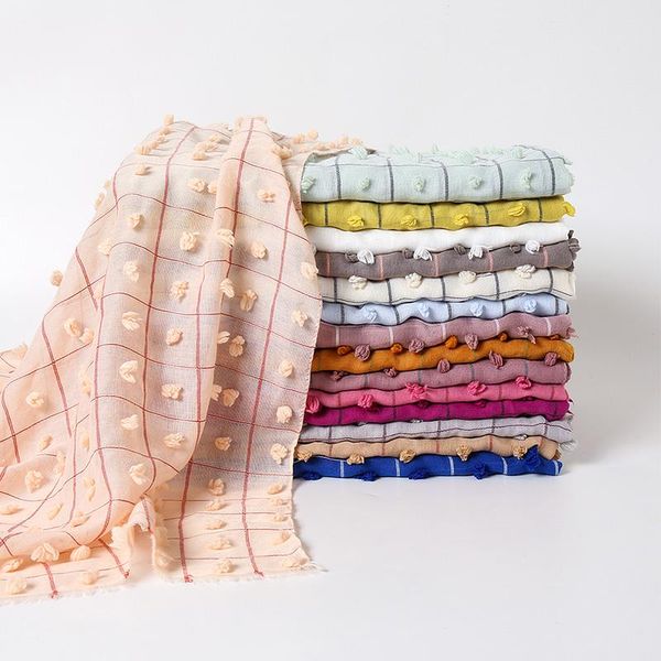 scarves plain pom cotton scarf striped women muslim hijab solid color plaid female long shawl wrap headband, Blue;gray
scarves plain pom cotton scarf striped women muslim hijab solid color plaid female long shawl wrap headband, Blue;gray