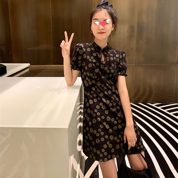 luxury casual dresses kerr cosmos 21ss national style improved cheongsam figure drs summer care machine shirt, Black;gray
luxury casual dresses kerr cosmos 21ss national style improved cheongsam figure drs summer care machine shirt, Black;gray