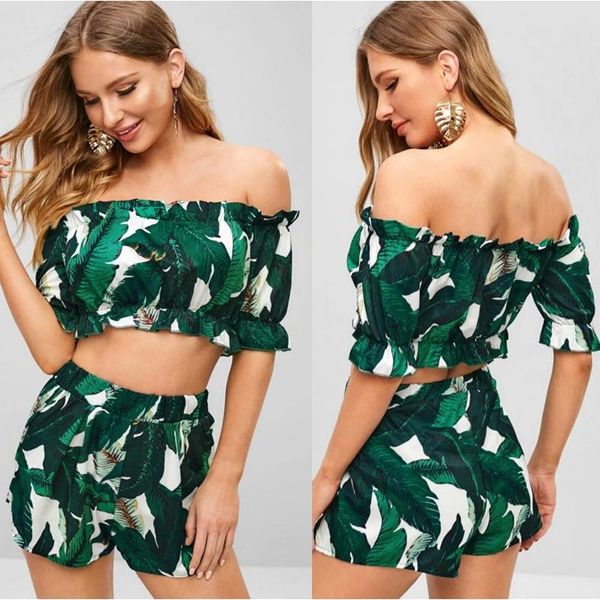 women's tracksuits casual suit bubble sleeve print short-sleeved t-shirt + high waist wide leg shorts female, Gray
women's tracksuits casual suit bubble sleeve print short-sleeved t-shirt + high waist wide leg shorts female, Gray