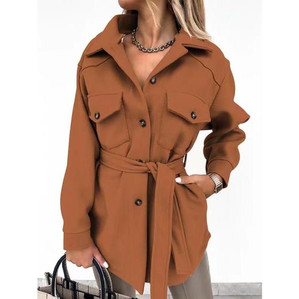 women's wool & blends cinessd women autumn winter coat jackets turn down collar long sleeve button lace up office lady casual woolen co, Black
women's wool & blends cinessd women autumn winter coat jackets turn down collar long sleeve button lace up office lady casual woolen co, Black
