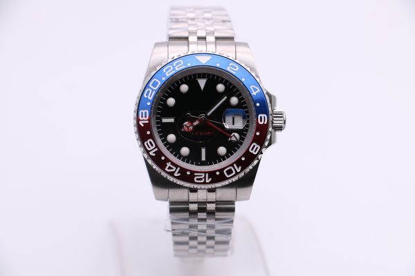 men's mechanical watch 126710 business fashion modern 4-pin red and blue ceramic ring black surface stainless steel adjustable strap, Slivery;brown
men's mechanical watch 126710 business fashion modern 4-pin red and blue ceramic ring black surface stainless steel adjustable strap, Slivery;brown