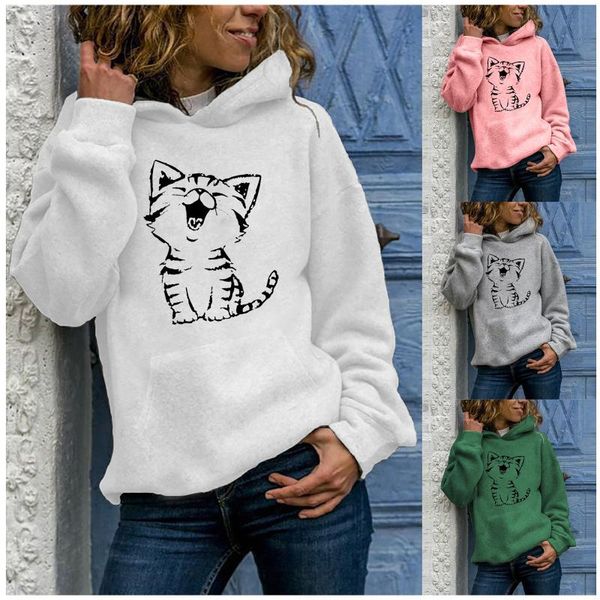 women's hoodies & sweatshirts casual womens long sleeve pocket pullover blouse cute cat printing hooded jumper clothing women simplici, Black
women's hoodies & sweatshirts casual womens long sleeve pocket pullover blouse cute cat printing hooded jumper clothing women simplici, Black