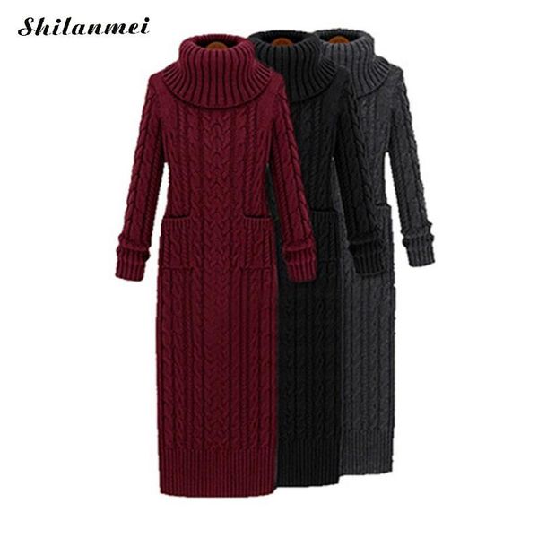 casual dresses turtleneck knitted sweater long dress women slim solid bodycon autumn pockets sleeve vestidos, Black;gray
casual dresses turtleneck knitted sweater long dress women slim solid bodycon autumn pockets sleeve vestidos, Black;gray