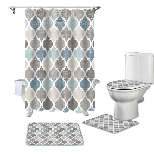 geometric blue retro moroccan bathroom set durable fabric waterproof shower curtain rug carpet toilet lid cover bath mat curtains
geometric blue retro moroccan bathroom set durable fabric waterproof shower curtain rug carpet toilet lid cover bath mat curtains