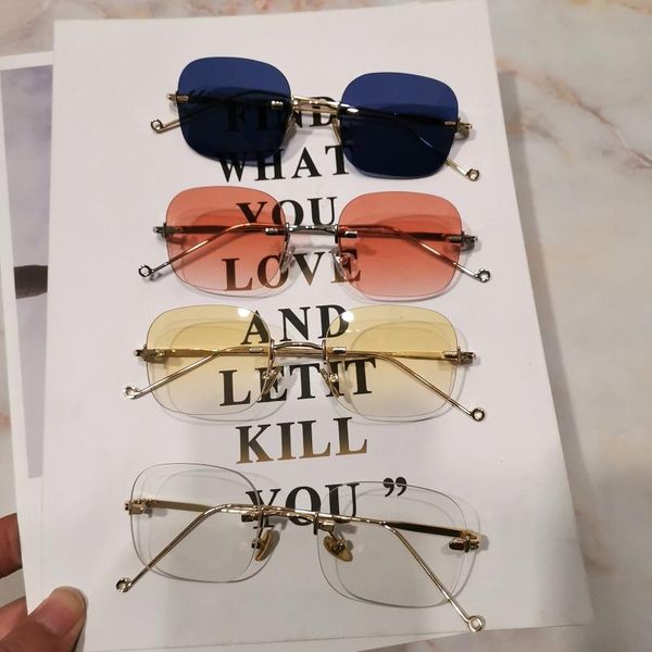 small frame anti-blue eyeglasses women men creative rimless net red personality trendy shades glasses uv400 sunglasses, White;black
small frame anti-blue eyeglasses women men creative rimless net red personality trendy shades glasses uv400 sunglasses, White;black
