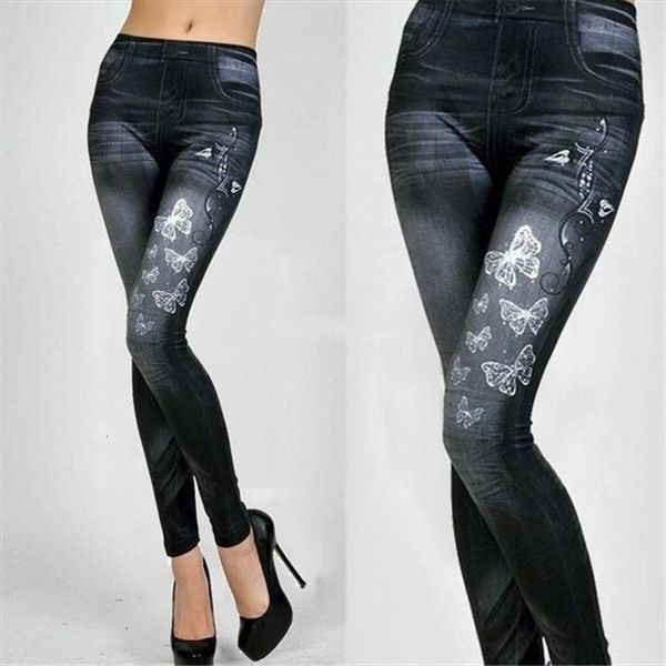 faux denim jeans fashion womens legging stretchy butterfly print skinny jeggings bottoms blue pants, Black
faux denim jeans fashion womens legging stretchy butterfly print skinny jeggings bottoms blue pants, Black